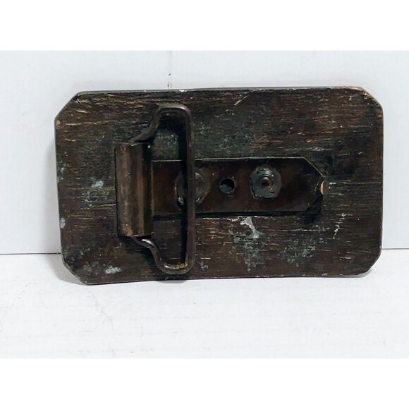 VINTAGE EXPRESS WELLS FARGO Y CIA WESTERN COWBOY VAQUERO METAL BELT BUCKLE - Picture 3 of 4